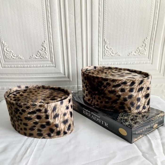 Terbaru  Peci Songkok Kopiah Motif Bulu Macan Leopard Habib Bahar Model Ac Premium Tinggi 9