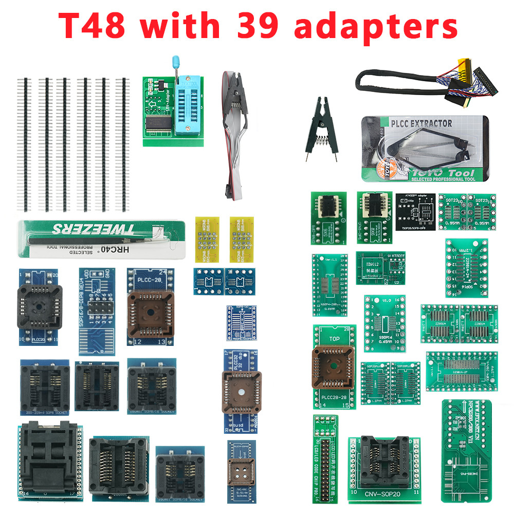 100% XGECU T48 Programmer TL866II Plus Upgrade Version usb universal Minipro TL866 Flash eeprom NAND