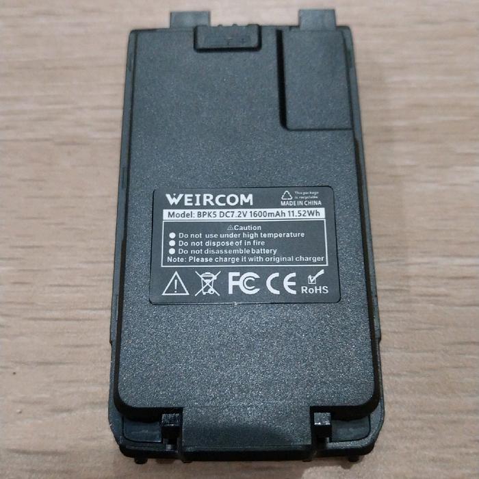 baterai ht original weircom bpk5 1600mah cocok buat motorola x6 x8 walkie talkie