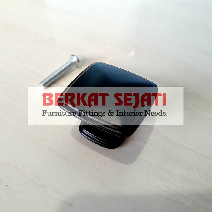 Tarikan Handle Knob Aluminium Laci Lemari Kitchen Antik Hitam KOTAK 86 .