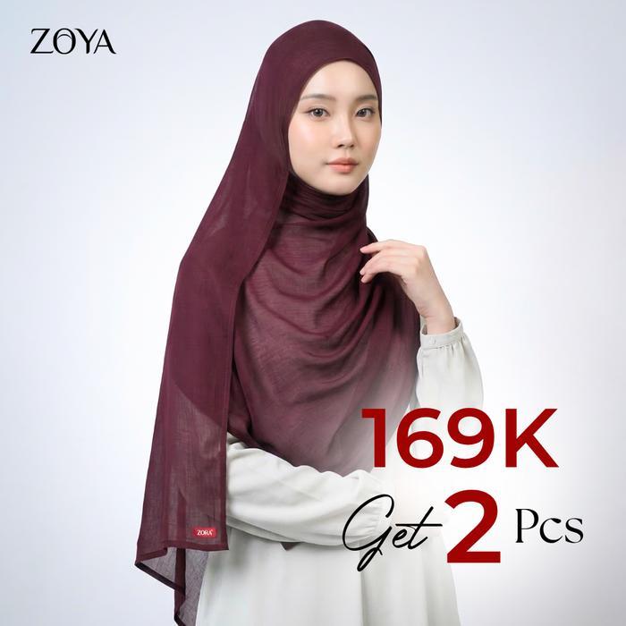 Zoya Pashmina Arumi - Hijab Pashmina Polos - Bahan Voal Viscose