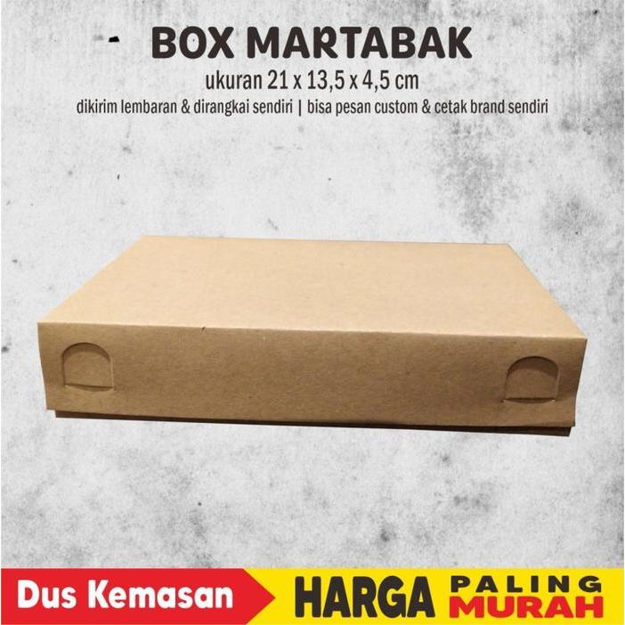 "New" KOTAK MARTABAK / BOX MARTABAK 21 x 13.5 x 4.5 cm KRAFT LAMINASI POLOS ( ISI 10 PCS )