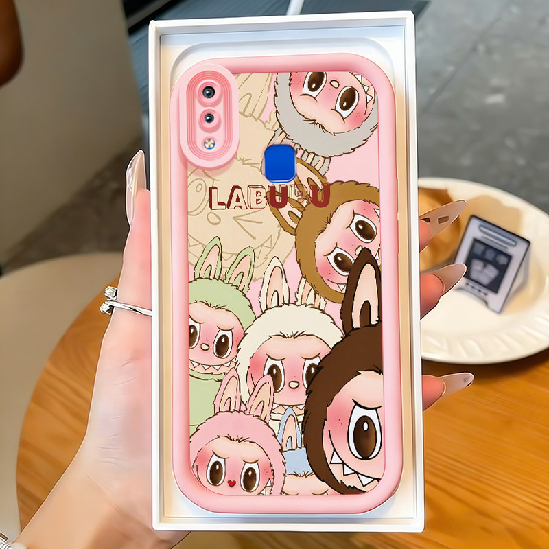 Casing Hp untuk VIVO Y91 Y91i Y93 Y93s Y95 Case Boneka berbulu berwarna Kasing silikon Cesing bagus 