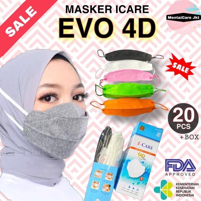 "New" Masker EVO PLUSHMED 4D iCare Medical Grade earloop Premium Quality