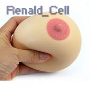 Squishy Anti Stress Ball Bentuk Breast Baby Feeding TT Brown
