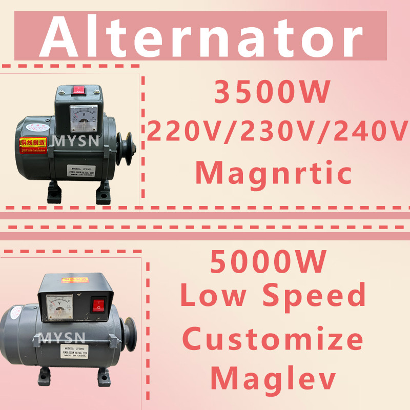Gearless Permanent Magnetic Generator 3 Phase AC Maglev Low RPM Brushless Low Noise Free Energy