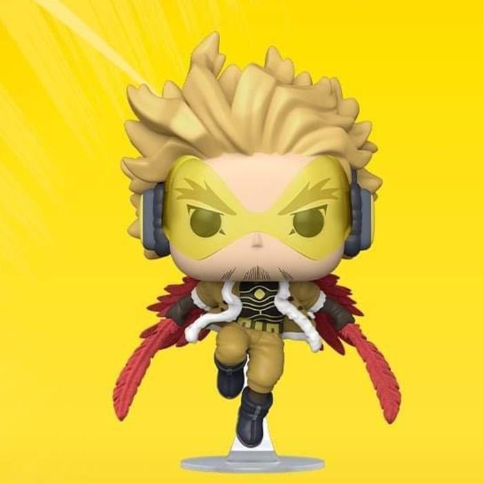 HOT SALE ORIGINAL FUNKO POP MY HERO ACADEMIA HAWKS FLOCKED ACTION FIGURE TOY TERMURAH