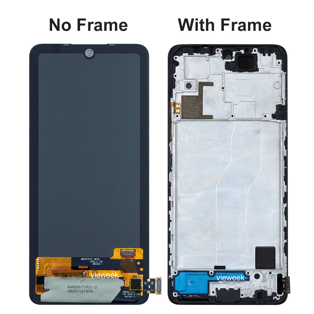 AMOLED Screen for Redmi Note 10 Pro M2101K6G M2101K6R LCD Display Digital Touch Screen with Frame
