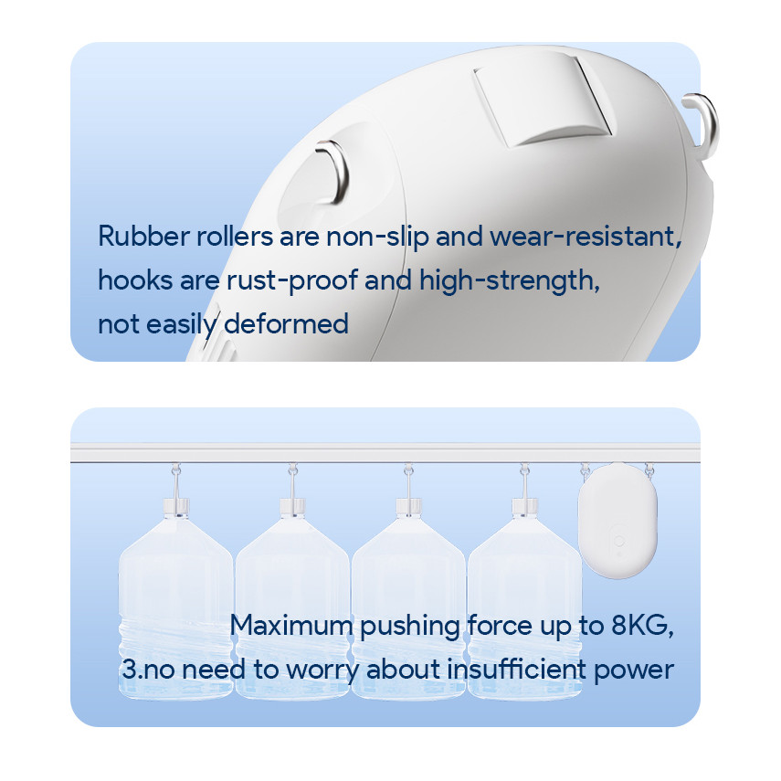 Tuya Robot Curtain Motor with Hooks Bluetooth/Zigbee Smart Curtain Pusher Robot Tuya Rail Curtain