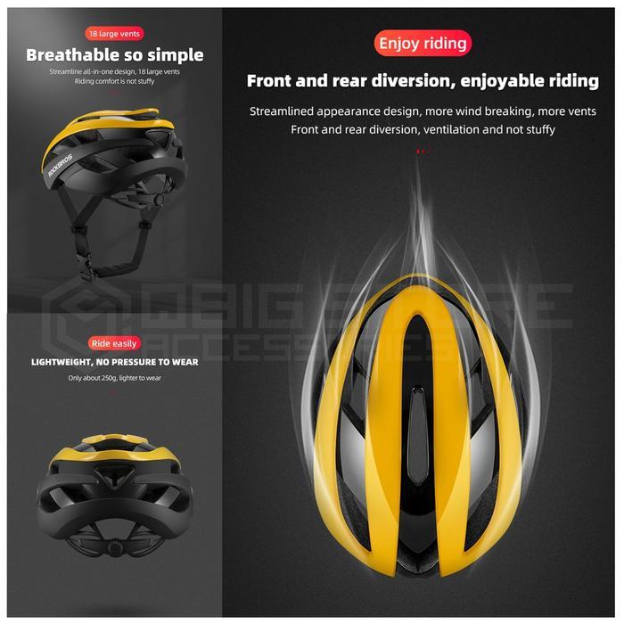 Rockbros Helm Sepeda Rb-01 Roadbike Mtb Pria Wanita