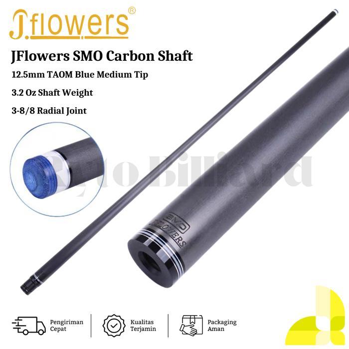 DISKON JFlowers SMO Carbon Shaft Shaft Billiard Carbon - Ryto Billiard READY STOCK