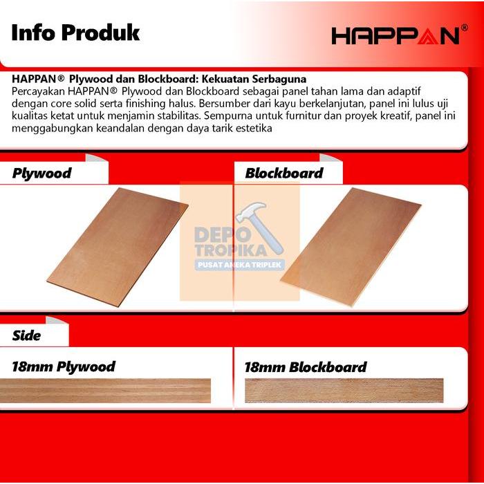 Happan - Blockboard Blockboard Kuat Gigit Sekrup, Anti-Rayap Pasti Diskon
