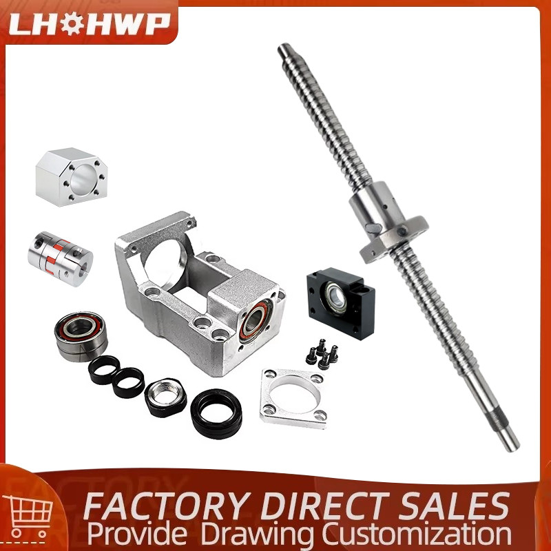 1 Set Ballscrew SFU1605 SFU1610 RM1604 550-1600mm Ball Screw HM12-57 Motor Bracket+BF12