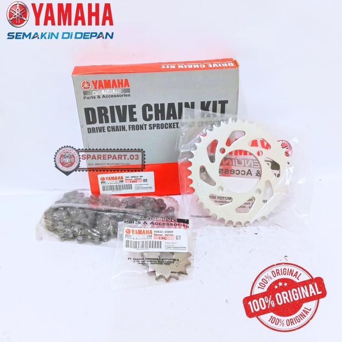 GEAR SET RANTAI ORIGINAL YAMAHA KODE 5OC, JUPITER MX 135, JUPITER MX 135 NEW