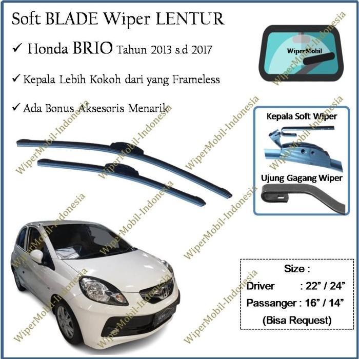 Wiper Kaca Mobil Honda Brio 2012 2013 2014 2015 2016 2017 2018 Banana