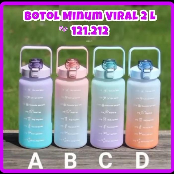 Botol Minum Viral kekinian Artis Motivasi 2 L