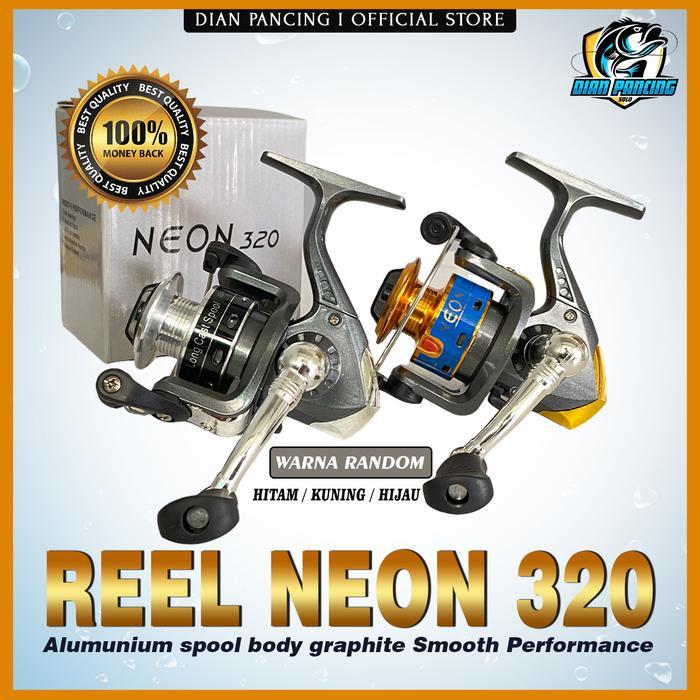 Reel Spinning Murah Neon 320 Alumunium spool body graphite Smooth Performance Long Cast Spool