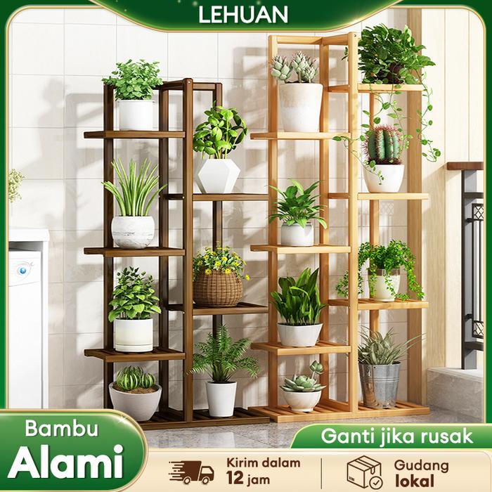 LH-Rak Bunga Rak Bunga Sudut Ruang Tamu Rak Bunga Kayu Tanaman Rak Bunga Minimalis Standing Pot
