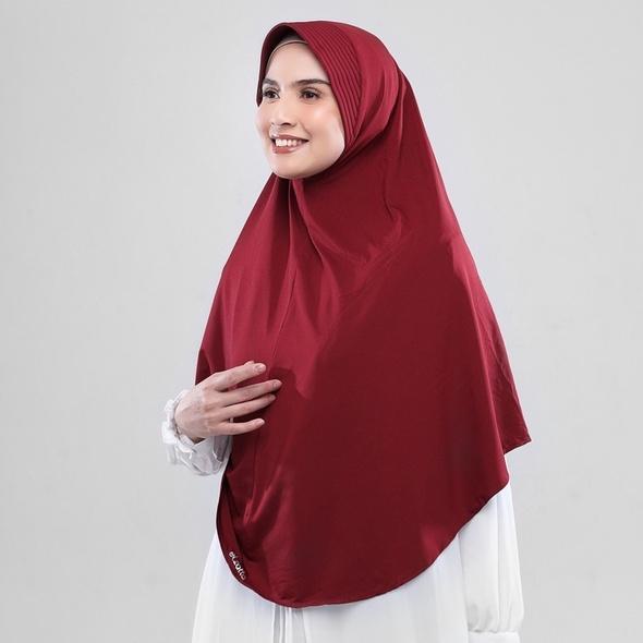 Sedia ZARIA KIRANA Hijab bergo instan spandex elzatta Panjang menutup dada