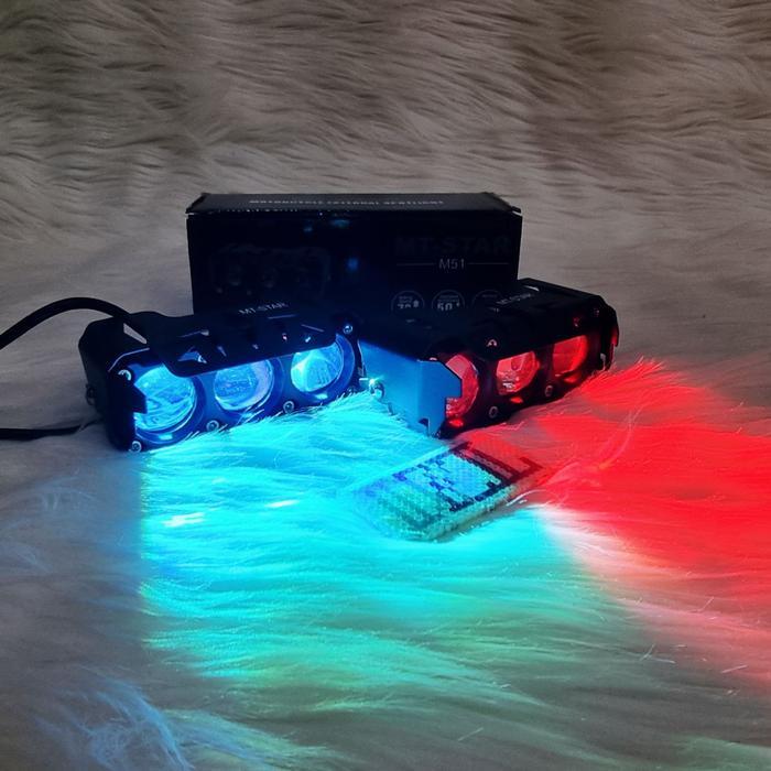 Barkoli_sell - Lampu tembak sorot led mt star m51 sql mini 3 mata 24 watt real devil premium laser