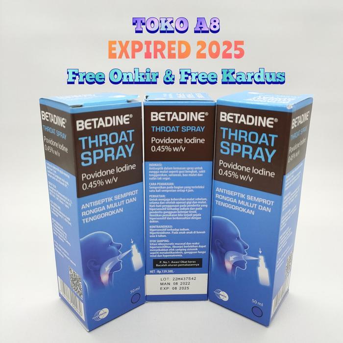 Betadine Sore Throat Spray 50ml Betadine Throat Spray Betadine Spray