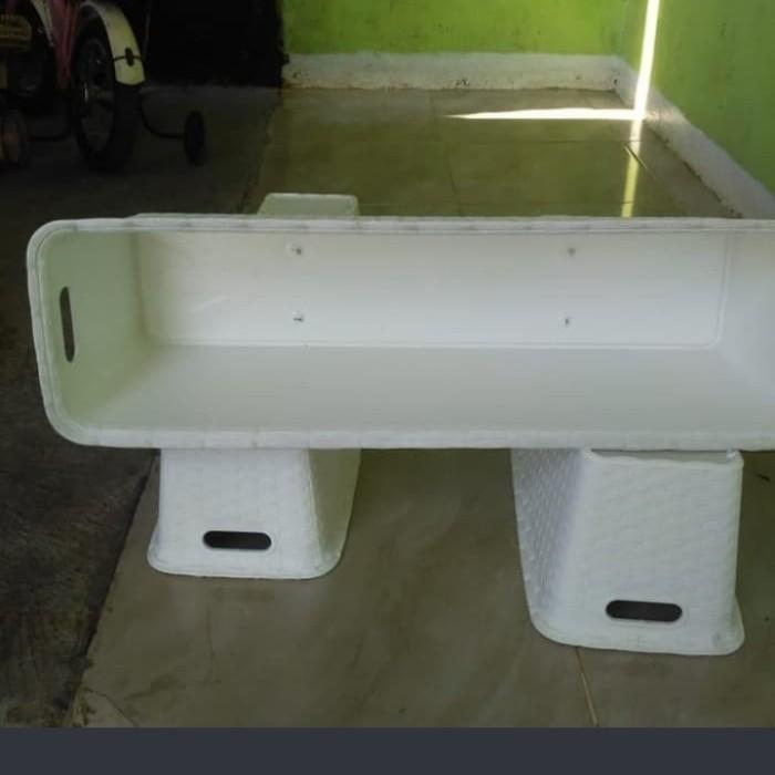 Koralineshop Pot Bunga Panjang 60Cm/Pot Panjang Putih