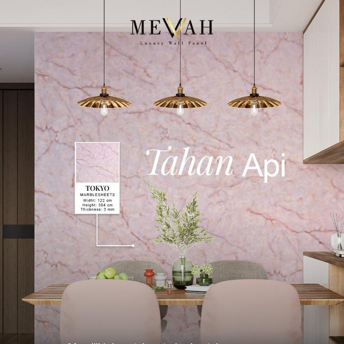 Mevvah Marble Series Wall Panel Motif Tokyo - Wall Panel Dinding