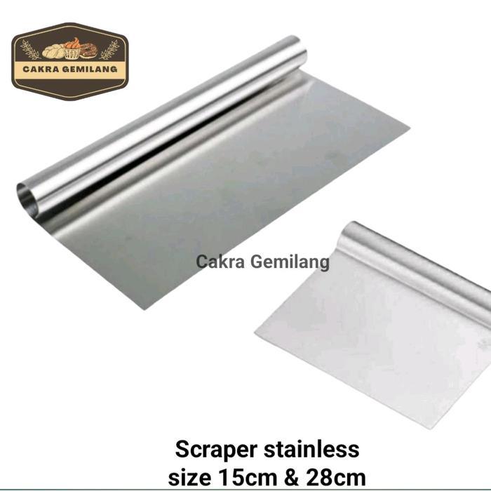 Scrapper stainless pemotong adonan / scrapper kue pemotong kue / perata kue