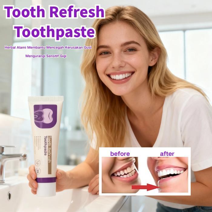 Herbal AlamiOralhoe Tooth Refresh Toothpaste 100g Membantu Mencegah Kerosakan Gigi/Mengurangi