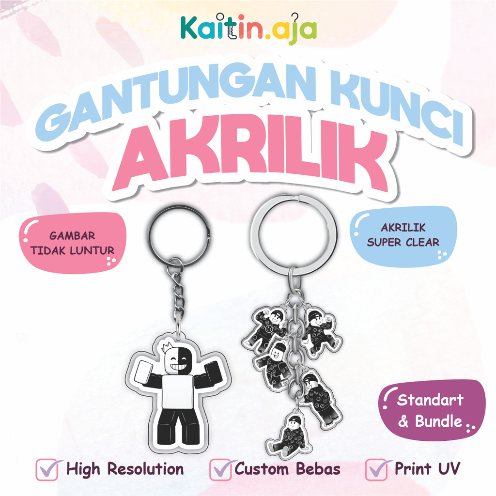 Ganci / Gantungan Kunci Akrilik ROBLOX FORSAKEN NOLI YAAI & 007N7 IDIOT