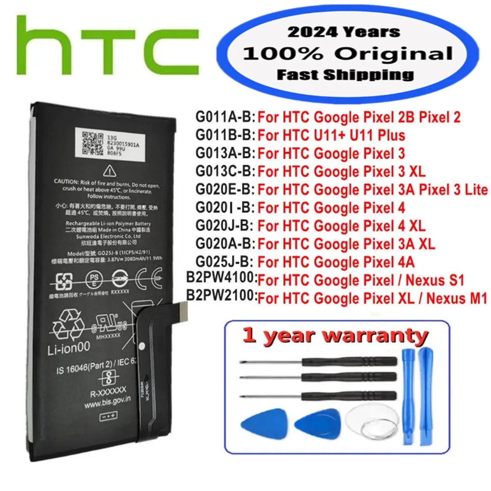 High Quality Original Battery For HTC Google PIXEL 3 Pixel3 3A XL 3XL 4XL Pixel4 XL PIXEL 4 4A 2 2B 