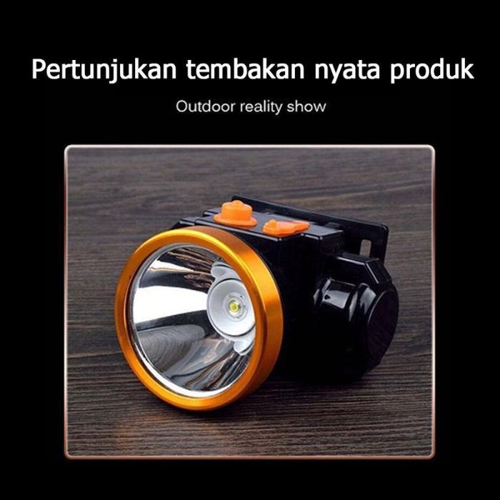 Senter Kepala LED Headlamp Super Terang / Lampu Kepala Zoom Outdoor Tahan Lama