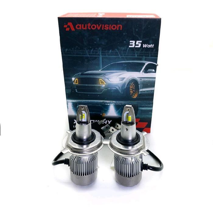 Lampu Led Autovision Xandway 35 Watt 6500K Warna Cahaya Putih Bohlam Led Mobil Motor Bulb H1 H3 H4
