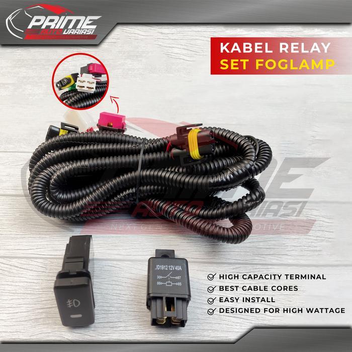 Kabel Relay Set Foglamp Agya Ayla Sigra Calya Rush Terios Avanza Xenia