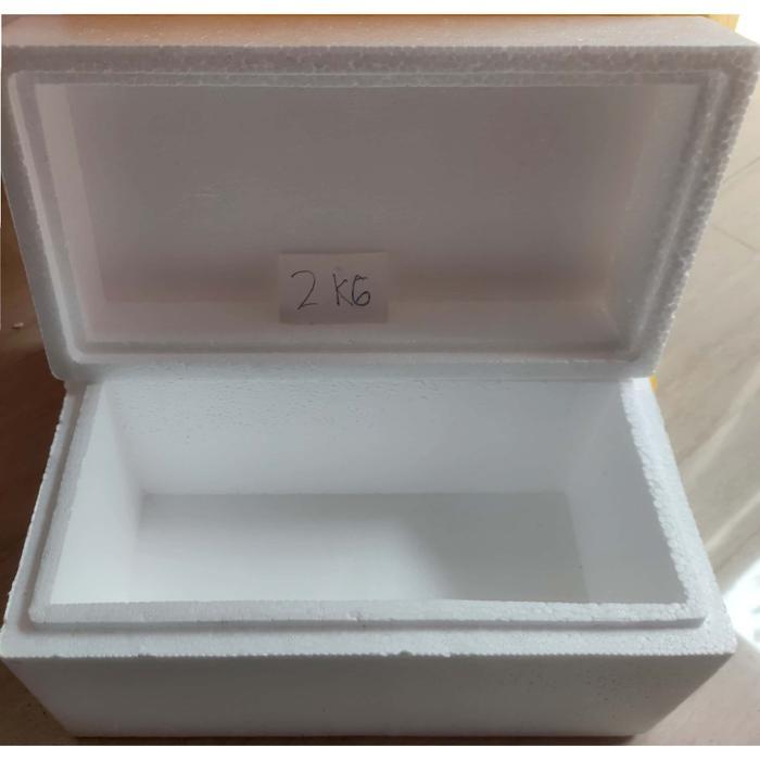 STYROFOAM BOX 2 KG KECIL Ukuran 29 X 15 X 17 CM NEW TANPA KUPING / COOLER BOX / BOX IKAN / Box Es