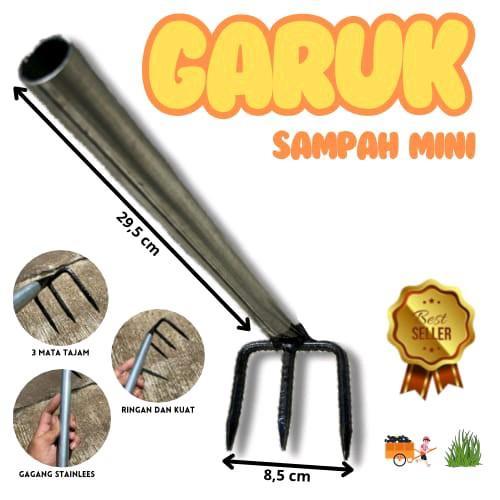 garuk rumput / garuk rumput mini / garuk sampah / garpu sampah / garpu rumput cangkul