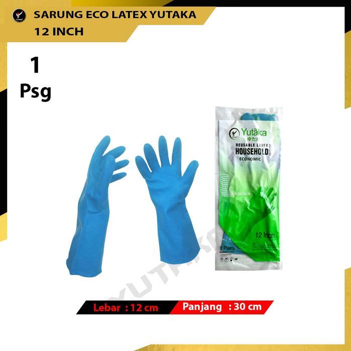 ECO LATEX YUTAKA/SARUNG TANGAN KARET MURAH/SARUNG TANGAN LATEX MURAH - Biru Muda
