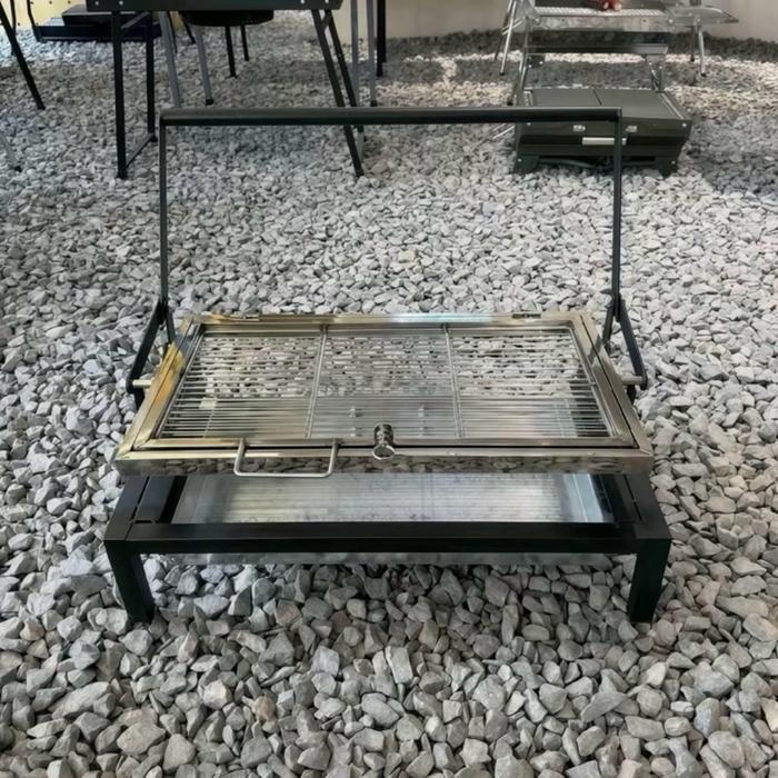 Alat Pemanggang Ayam/Ikan Desain Berputar Lipat Panggangan Arang Komersial Kapasitas Besar Kustom