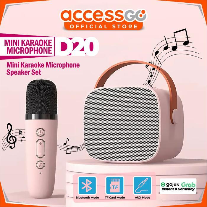 PROMO 1.1 MINI KARAOKE MICROPHONE D20-K1 SPEAKER SET BLUETOOTH