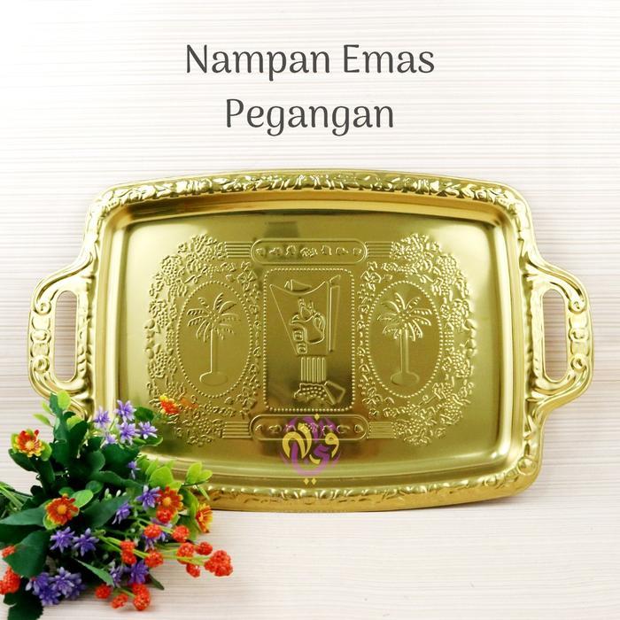 Nampan Emas Pegangan Baki Emas Talam Oleh Oleh Haji Umroh