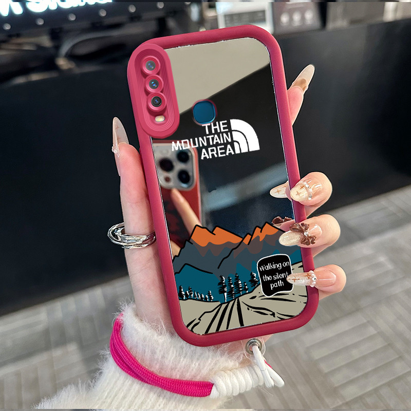 Casing Hp untuk VIVO Y12 Y12i Y15 Y17 Y3 Y3s Case Casing Astronot dan Gunung pola Silikon Softcase K