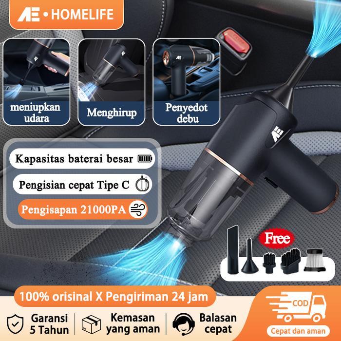 TERLARIS AE 4 IN 1 Vacuum Cleaner Portable Mobil Multifungsi Penyedot Debu Mobil Vacum Multifungsi