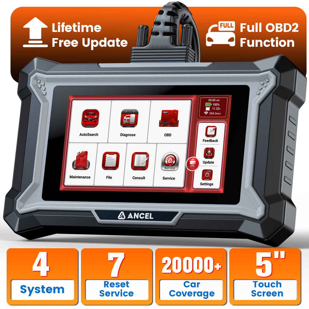 ANCEL DS100 OBD2 Scanner Wifi Scanner Pembaruan Gratis Seumur Hidup Periksa Mesin ABS SRS Transmisi 