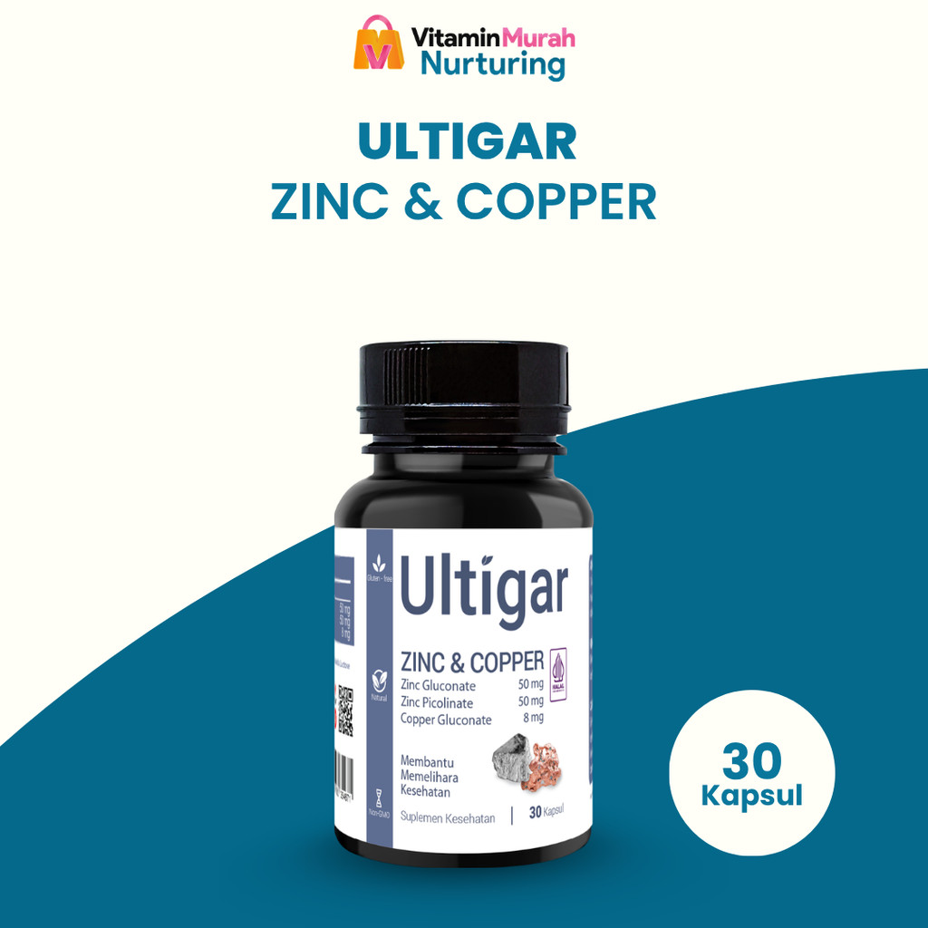 ULTIGAR ZINC & COPPER ISI 30 & 100 KAPSUL - SUPLEMEN KESEHATAN