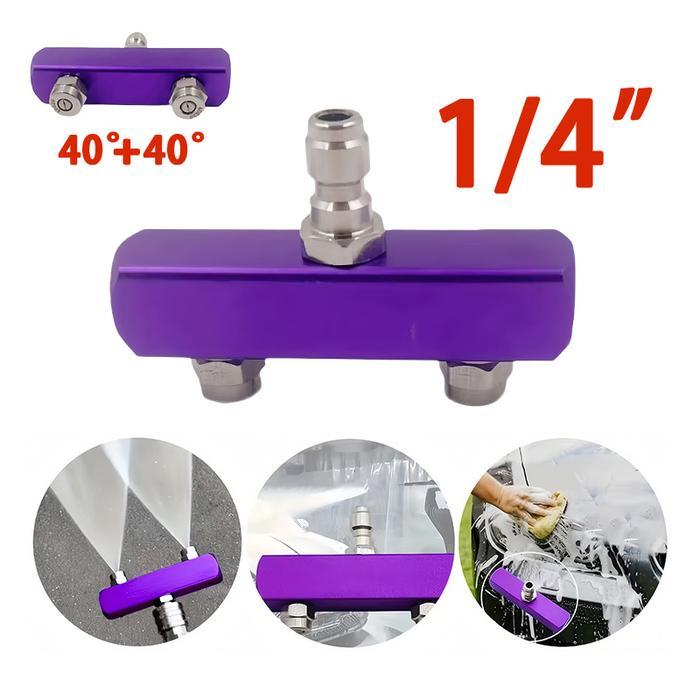 Dual nozzle washer 1/4" High Pressure Washer Dual Nozzle 2 IN 1 Spray Tip