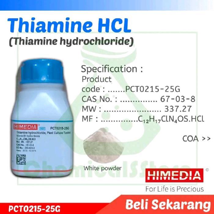 TEREMURAHTERLARIS READY SILAHKAN DIORDER THIAMINE HYDROCHLORIDE THIAMINE HCL HIMEDIA REPACK 5G