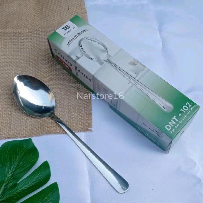 1Lusin (12Pcs) Sendok Makan Polos 202 Stainless Steel Sendok Restoran Hotel Polos Dnt Garpu