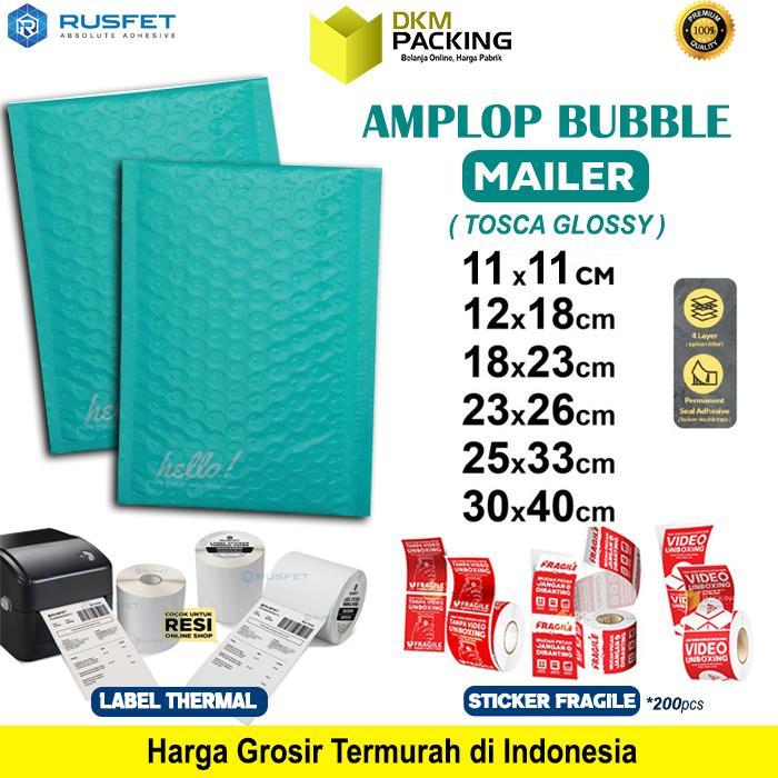 [] AMPLOP BUBBLE WRAP TOSCA RUSFET BUBBLE BAG MAILER PREMIUM TERMURAH