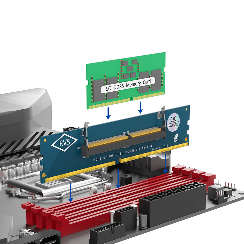 Laptop SO DDR5 RAM To Desktop DDR5 U-DIMM Adapter DDR5 SO-DIMM Gaming Laptop RAM Memory Module DDR5
