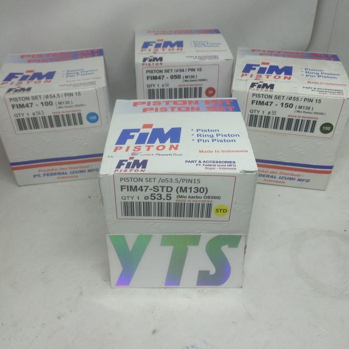 Promo Piston Kit Fim 47 Pin 15 Mio Karbu 53,5/54/54,5/55